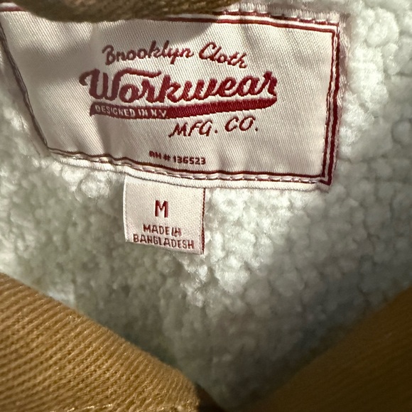 Brooklyn Cloth Mens Workwear Tan Sherpa-Lined Jean Jacket - Picture 2 of 4